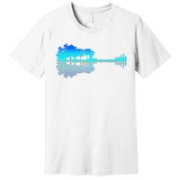 Funny Guitar Lake Shadow Love Guitar Musician Premium T-Shirt