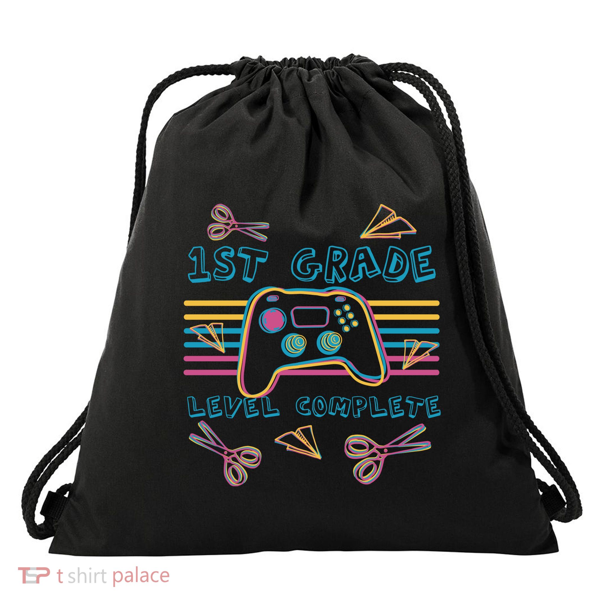 First Grade Level Complete Gamer Drawstring Bag