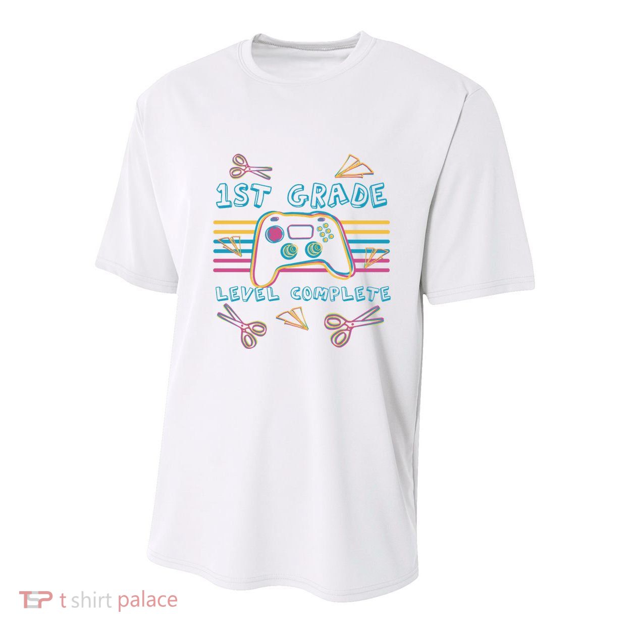First Grade Level Complete Gamer Youth Performance Sprint T-Shirt
