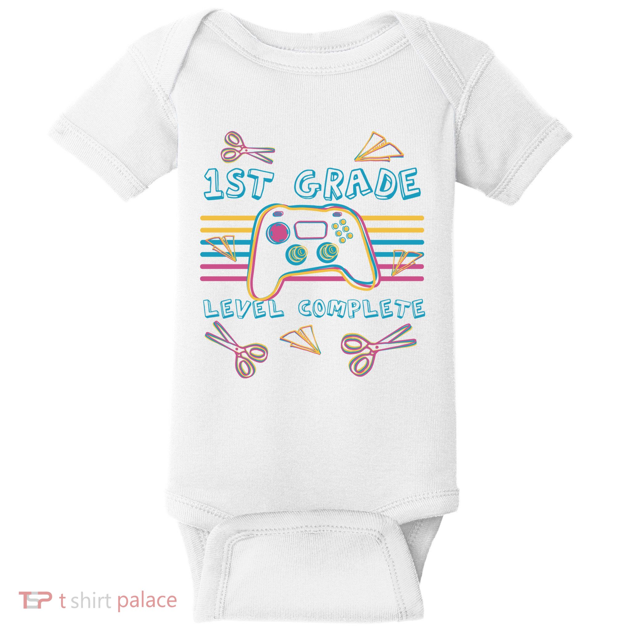 First Grade Level Complete Gamer Baby Bodysuit