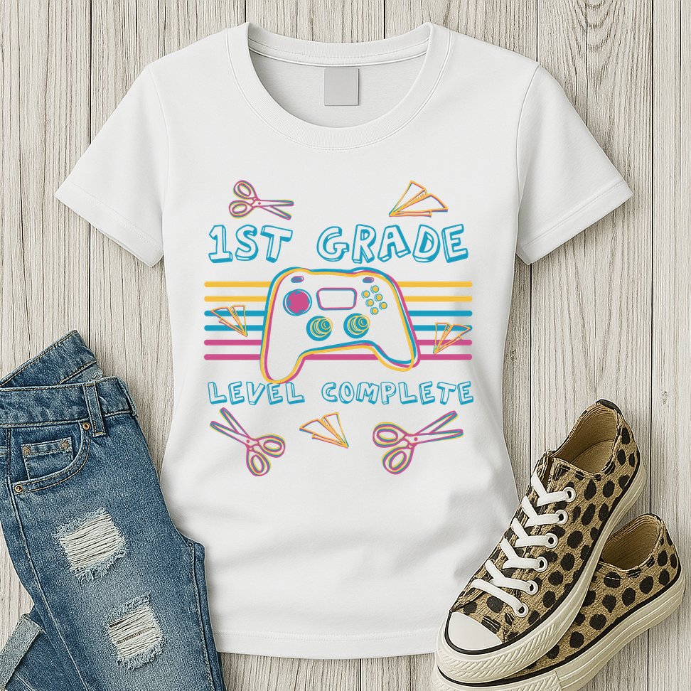 First Grade Level Complete Gamer Womens T-Shirt