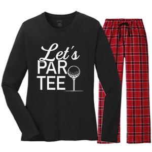 Funny Golfing Lover Golfer Dad Golf Player Pro Women's Long Sleeve Flannel Pajama Set 