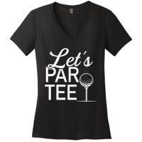 Funny Golfing Lover Golfer Dad Golf Player Pro Women's V-Neck T-Shirt