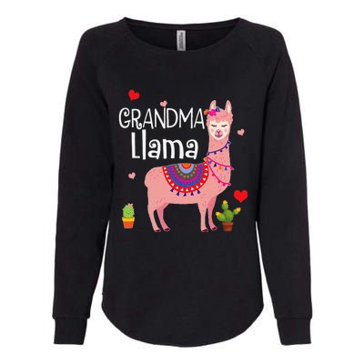 Funny Grandma Llama Mother's Day Gift Womens California Wash Sweatshirt