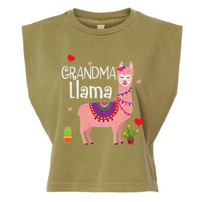 Funny Grandma Llama Mother's Day Gift Garment-Dyed Women's Muscle Tee