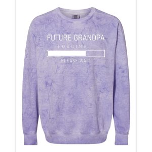 Future Grandpa Loading First Time Grandparent Day Colorblast Crewneck Sweatshirt