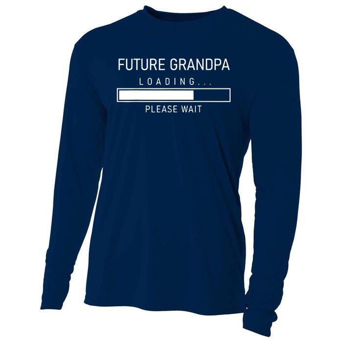 Future Grandpa Loading First Time Grandparent Day Cooling Performance Long Sleeve Crew