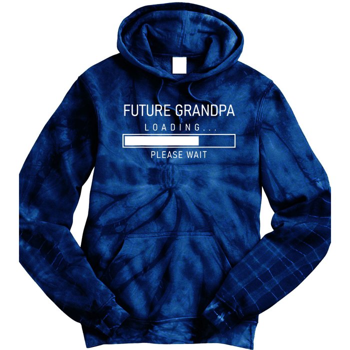 Future Grandpa Loading First Time Grandparent Day Tie Dye Hoodie