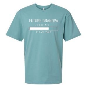 Future Grandpa Loading First Time Grandparent Day Sueded Cloud Jersey T-Shirt