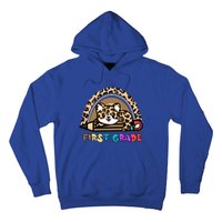 First Grade Leopard Rainbow Teacher 1St Grade Meaningful Gift Hoodie