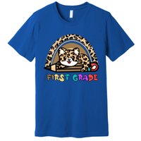 First Grade Leopard Rainbow Teacher 1St Grade Meaningful Gift Premium T-Shirt