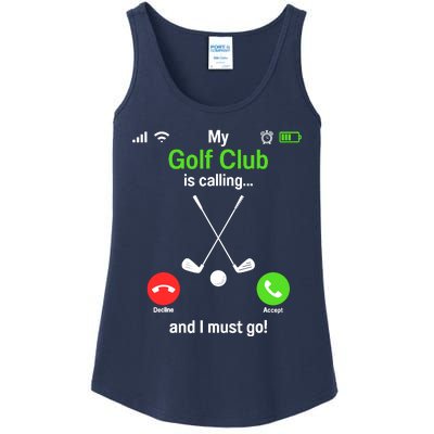 Funny Golfing My Golf Club Is Calling Golf Player Golfers Ladies Essential Tank