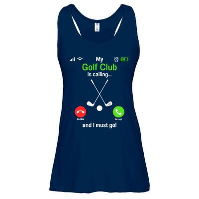 Funny Golfing My Golf Club Is Calling Golf Player Golfers Ladies Essential Flowy Tank