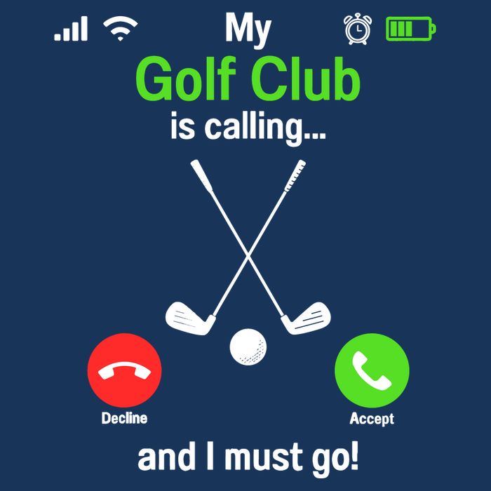 Funny Golfing My Golf Club Is Calling Golf Player Golfers Flat Bill Trucker Hat