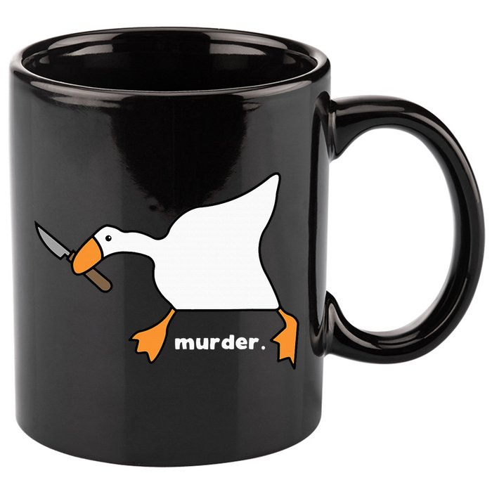 Funny Goose Murder 11oz C Handle Ceramic Mug
