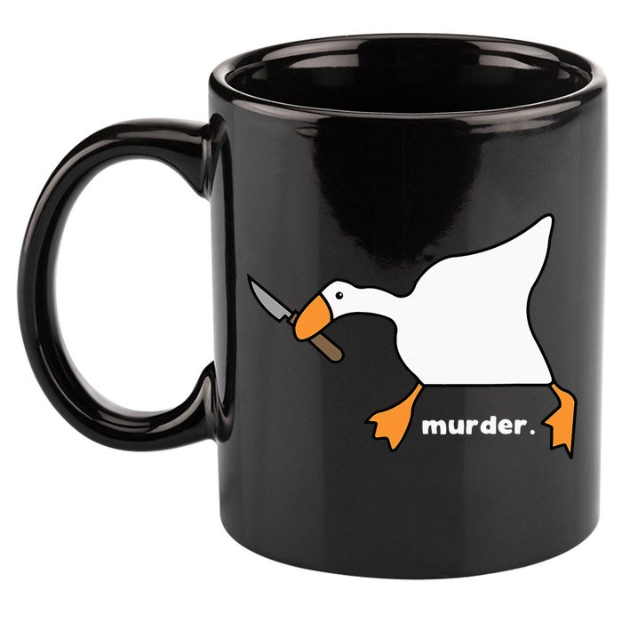 Funny Goose Murder 11oz C Handle Ceramic Mug