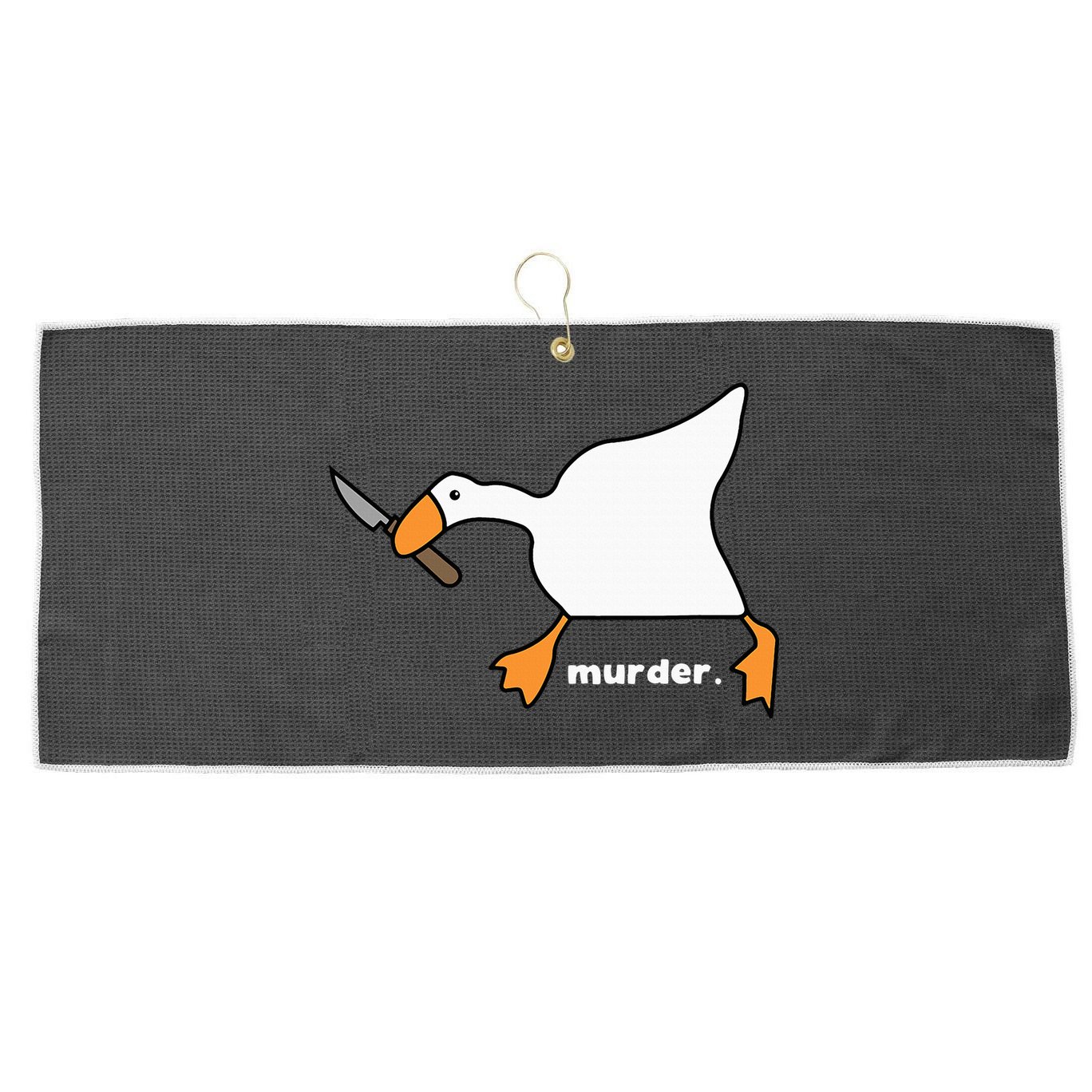 Funny Goose Murder Large Microfiber Waffle Golf Towel