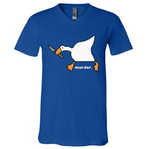 Funny Goose Murder V-Neck T-Shirt