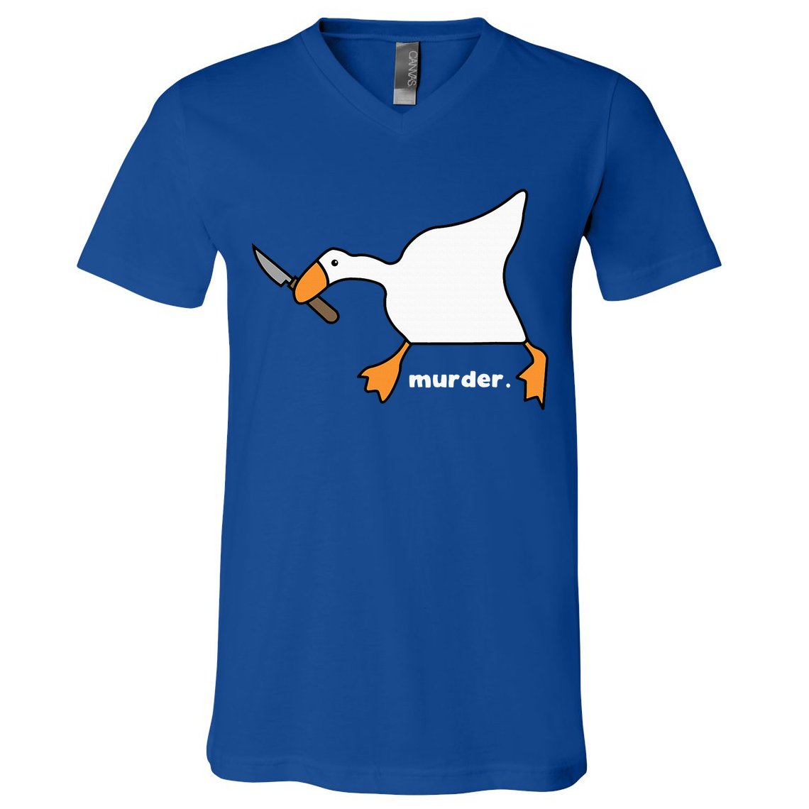 Funny Goose Murder V-Neck T-Shirt