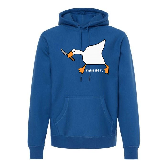 Funny Goose Murder Premium Hoodie