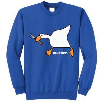 Funny Goose Murder Tall Sweatshirt