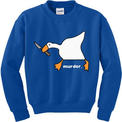 Funny Goose Murder Kids Sweatshirt