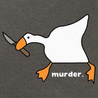 Funny Goose Murder Cotton Canvas Backpack