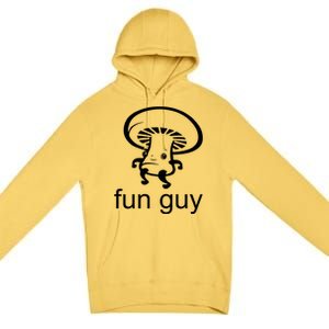 Fun Guy Mushroom Funny Premium Pullover Hoodie