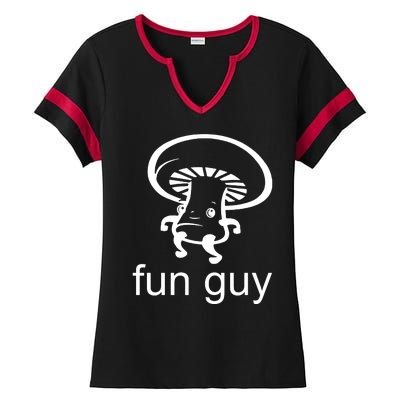 Fun Guy Mushroom Funny Ladies Halftime Notch Neck Tee