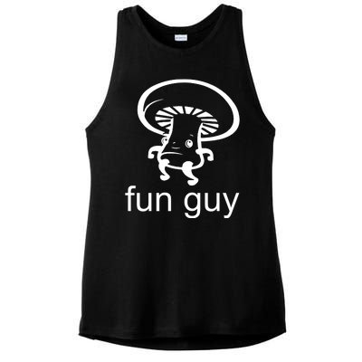 Fun Guy Mushroom Funny Ladies PosiCharge Tri-Blend Wicking Tank