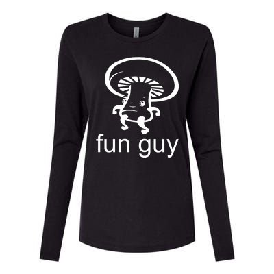 Fun Guy Mushroom Funny Womens Cotton Relaxed Long Sleeve T-Shirt