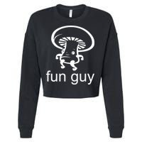 Fun Guy Mushroom Funny Cropped Pullover Crew