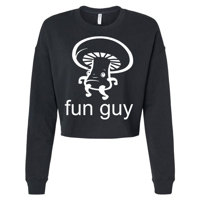 Fun Guy Mushroom Funny Cropped Pullover Crew
