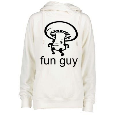 Fun Guy Mushroom Funny Womens Funnel Neck Pullover Hood