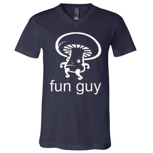 Fun Guy Mushroom Funny V-Neck T-Shirt