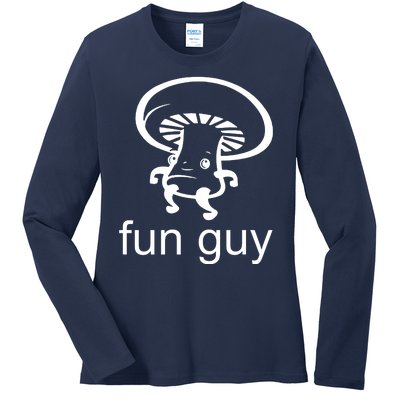 Fun Guy Mushroom Funny Ladies Long Sleeve Shirt