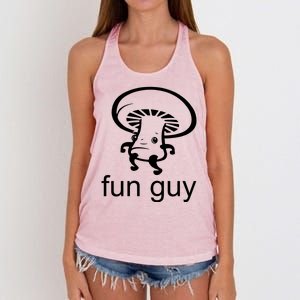 Fun Guy Mushroom Funny Women's Knotted Racerback Tank