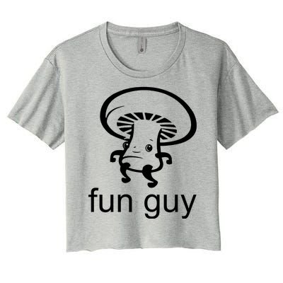 Fun Guy Mushroom Funny Women's Crop Top Tee