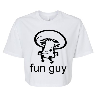 Fun Guy Mushroom Funny Bella+Canvas Jersey Crop Tee