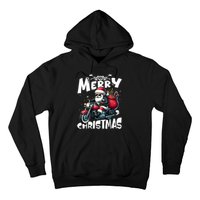 Funny Gift Merry Christmas Xmas Santa Motorcycle Biker Hoodie