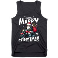 Funny Gift Merry Christmas Xmas Santa Motorcycle Biker Tank Top