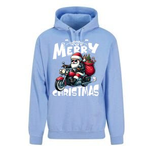 Funny Gift Merry Christmas Xmas Santa Motorcycle Biker Unisex Surf Hoodie