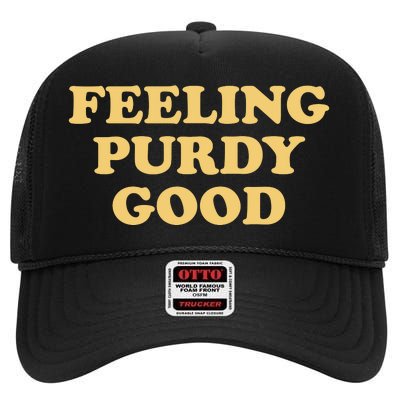 Feeling Good Meme Funny High Crown Mesh Back Trucker Hat