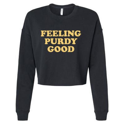 Feeling Good Meme Funny Cropped Pullover Crew