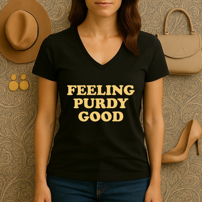 Feeling Good Meme Funny Women's V-Neck T-Shirt
