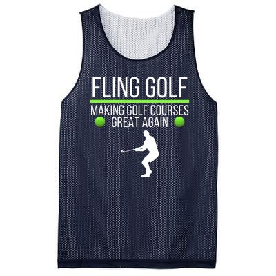 Fling Golf Making Golf Courses Great Again Retro Fling Golf Funny Fling Golf Mesh Reversible Basketball Jersey Tank