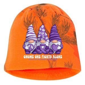 Funny Gnomies Migraine Headache Awareness Purple Ribbon Gift Kati - Camo Knit Beanie