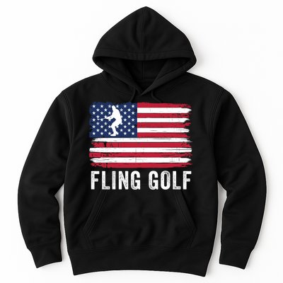 Fling Golf Making Golf Courses Great Again Funny Fling Golf Fun New Golf Game Hoodie