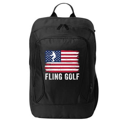 Fling Golf Making Golf Courses Great Again Funny Fling Golf Fun New Golf Game City Backpack