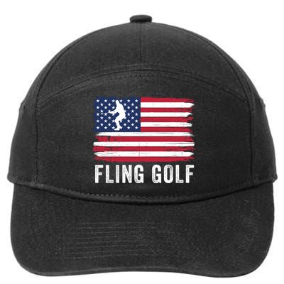 Fling Golf Making Golf Courses Great Again Funny Fling Golf Fun New Golf Game 7-Panel Snapback Hat